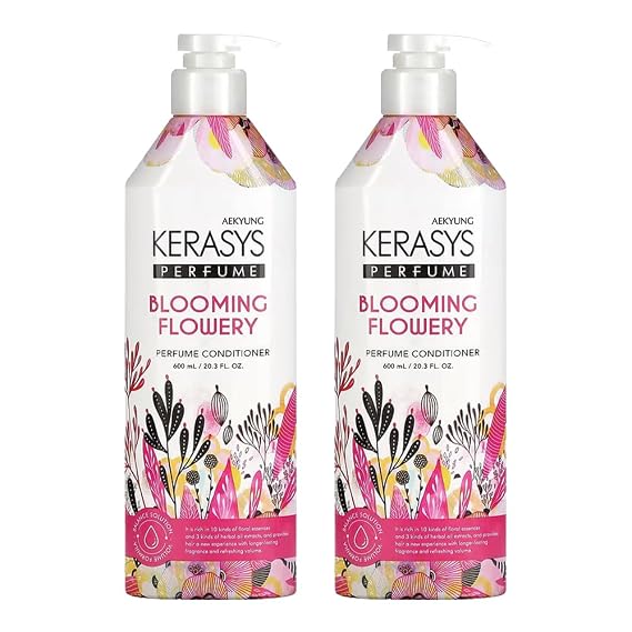 Kerasys Perfume Conditioner 20.3 fl oz / 600 ml, 2 Pack (Blooming Flowery) | Conditioner
