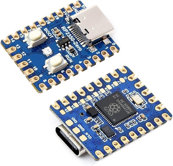 RP2350 MCU Board Zero Pico 2 RP2350 Mini Development Board Based on Raspberry Pi RP2350A Microcontroller Chip, Dual-core & Dual-Architecture Design, 4MB Flash Memory, Type-C Connector