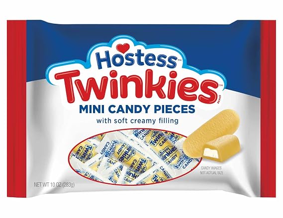 R.M. Palmer Milk Chocolate Twinkies Mini Candy Pieces, Soft and Creamy Filling, Individually Wrapped Bars, Making Candy Fun Since 1948 (10 Ounce)