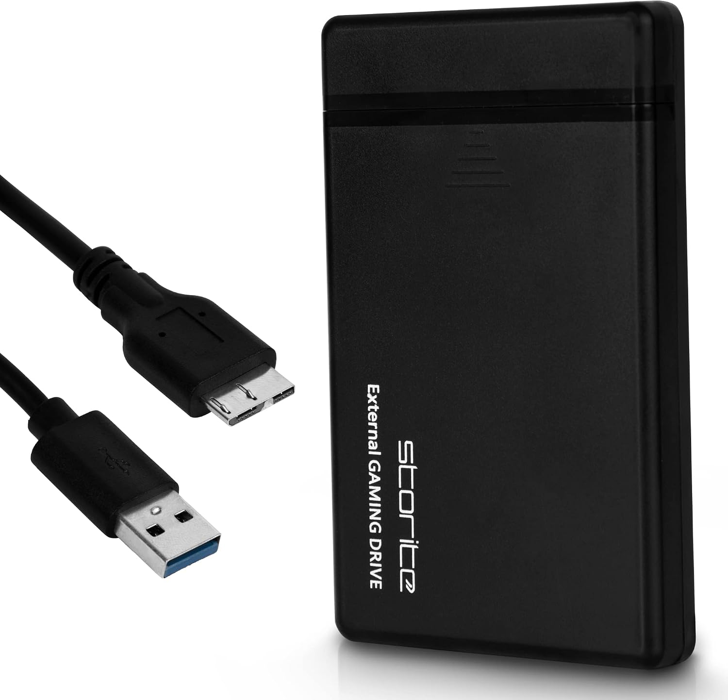 Storite External Hard Drive 500GB, USB 3.0 Portable 2.5 Inch Gaming HDD with LED Light Indicator for PS4, PS5, Mac, Laptop, PC, Desktop, Smartphone, Black