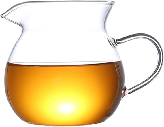 Glass Gong Dao Bei, Milk Pitcher/Cha Hai For Chinese Gong Kung Fu Tea Fairness Cup Sharing Pitcher G-D-B1(8.1 oz / 240 ml)