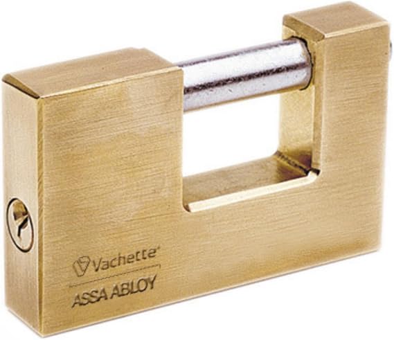 Vachette Aube 1000-90/SC Titan Padlock, Brass