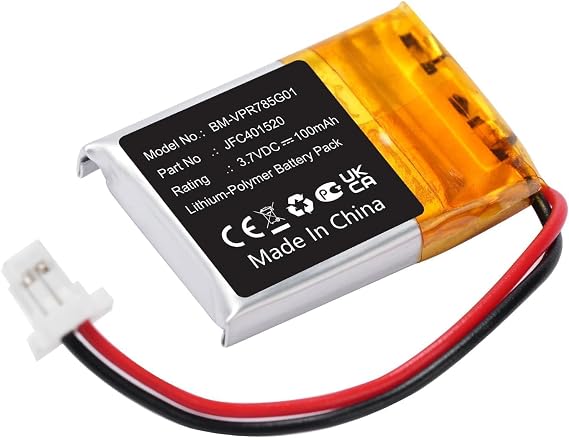 Replacement Battery Compatible for Python 7857P (70mAh/3.7V), JFC301819 Battery