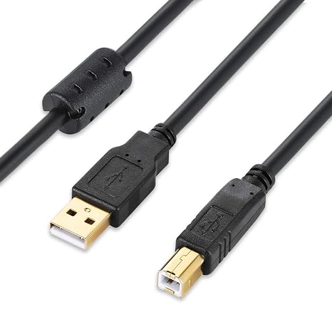 XBOHJOE USB 2.0 Printer Cable 5 m,Type A Male to B Male Scanner Cable for HP, Canon, Lexmark, Epson, Dell, Xerox, Samsung and More usb a to b Printer Cord(5m, Black)
