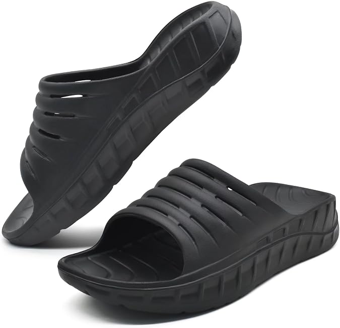 GPOS Mens Sport Recovery Sandals Arch Support Plantar Fasciitis Slides