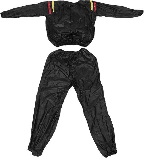 Sauna Suit Set for Men and Women, PVC Black 170-175cm
