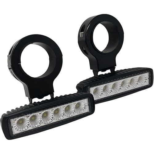 Monster Tower LED Light Set - 30 Watt Lightbar Pair, 2880 Lumens, FloodSpot Beam, Wiring Kit - Black