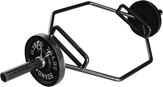 Hex Bar Weights Set Olympic Weight Plates Set for Deadlift Weightlifting Bodybuilding 2 Inch Hexagon Trap Bar with Weights for Exercise & Fitness Home Gyms