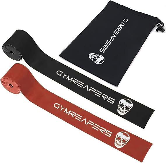 Floss Muscle Bands for Recovery & Flossing Sore Muscles and Increasing Mobility - Compression Stretch Band Pair with Carrying Case