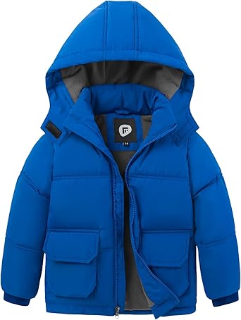 Boys Winter Coat Boys' Thick Puffer Jackets with Removable Hood Warm Quilted Coats Big Boys