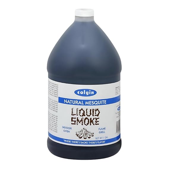Colgin Authentic Mesquite Flavor (128 Oz) for Home Cooks and BBQ Enthusiasts Liquid Smoke for Cooking Add Mesquite Liquid Smoke Flavoring to BBQs & Dips Perfect for Grilling & Marinades (1 Pack)