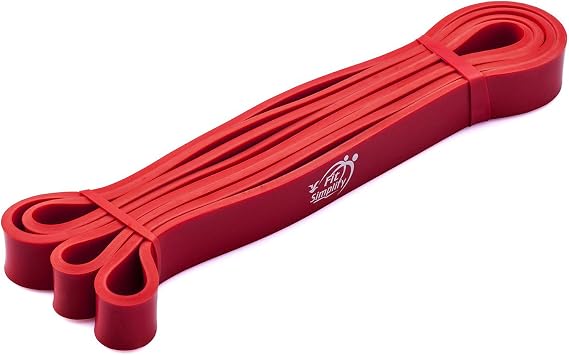 Fit Simplify Pull Up Assist Band - For Mobility, Stretching, Powerlifting Ultra Durable Pull up Bands (Single band) Red