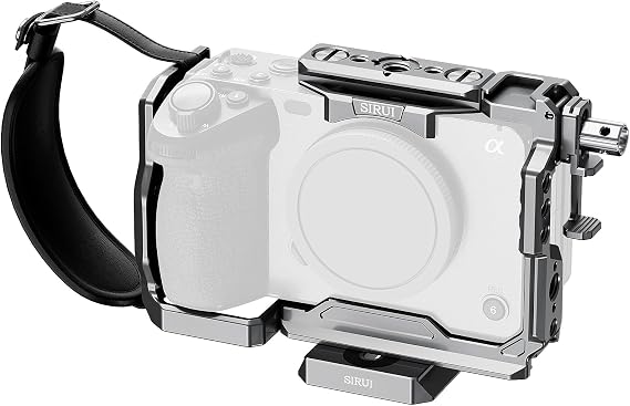 SIRUI Camera Cage for Sony FX 3 FX30 with Wrist Strap Cable Clamp for HDMI NATO Rail, QR Plate for Arca-Swiss, Compatible with Sony XLR Handle and Compatible with DJI RS2 RS3 Gimbal, Grey