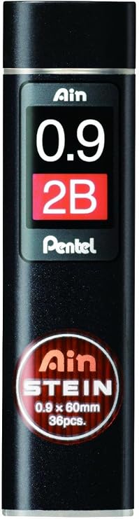 Pentel Mekanik Kurşun Kalem Ucu, 36 Adet, 0.9 mm, 2B