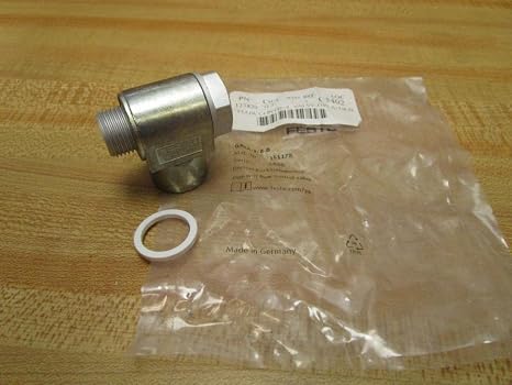 FESTO GRLA-3/8-B (151178), ONE-Way, G 3/8 INCH Ports, Screw in MOUNTING, 0.3-10 BAR Operating Pressure, Flow Control Valve, Slotted Screw Adjustment