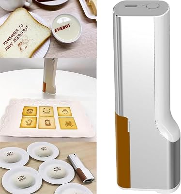 Coffee Printer Latte Art Printer,Mini Food Printer Handheld Food Printing Pen, Food Printer, Printing Pen and Edible Inkjet Printer, Food Machine Printing Pen in Bread CakeRed
