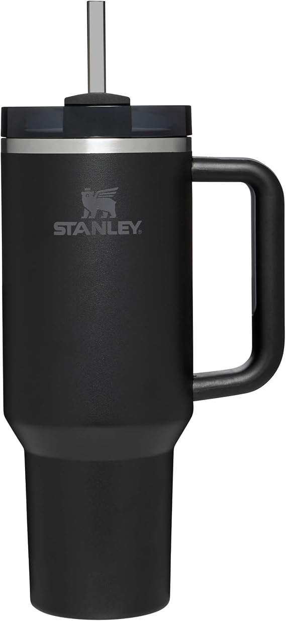 STANLEY Quencher H2.0 FlowState Pipetli Termos Bardak 1.18 Litre - Siyah | Paslanmaz Çelik