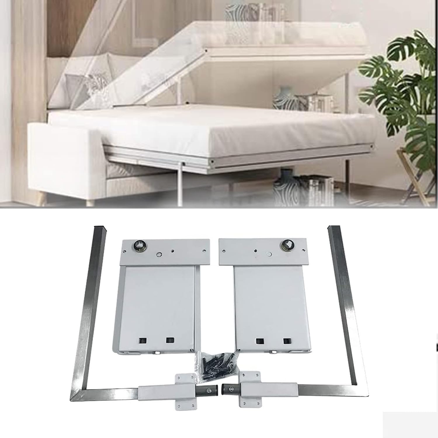 Heavy Duty Horizontal Murphy Wall Bed Springs Mechanism Hardware Kit DIY Kit for Twin Size & King Bed Support