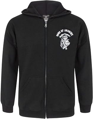 Sons Of Anarchy SAMCRO Mens Zip Up Hoodie