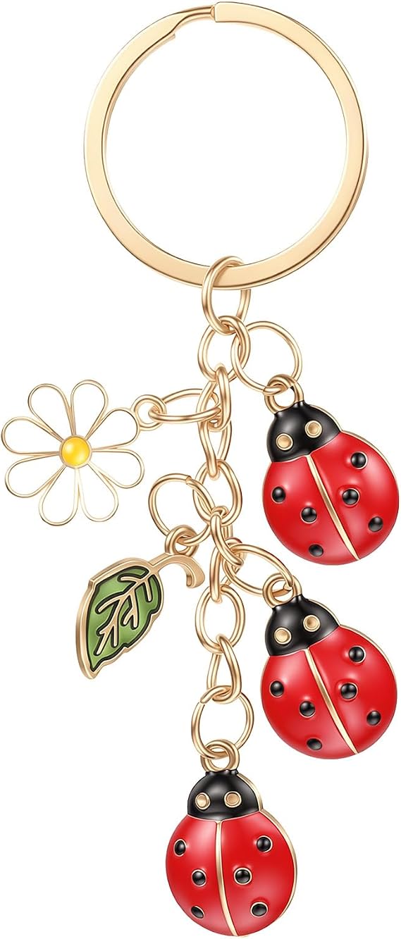 Ladybug Keychain Daisy Cute Lady Bug Charm