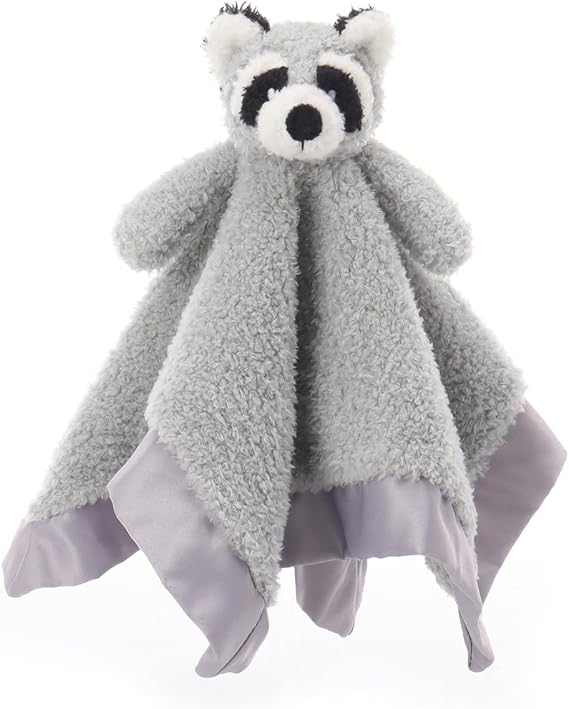 Apricot Lamb Stuffed Animals Raccoon Security Blanket Soft Plush Lovey 14"