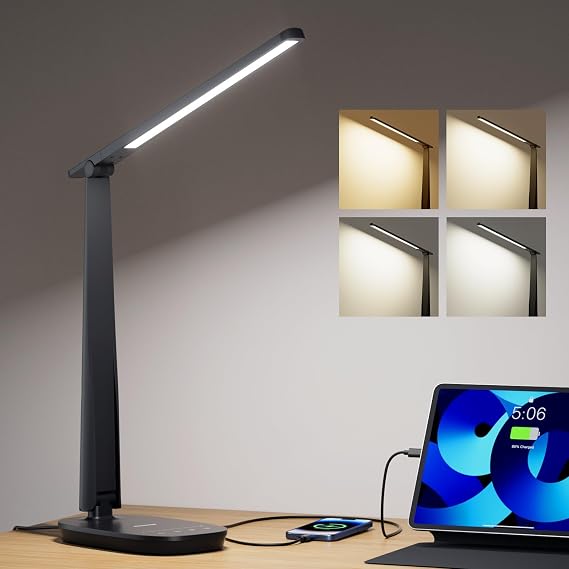 Honeywell LED Desk Lamp for Home Office Eye-Caring Dimmable Reading Light