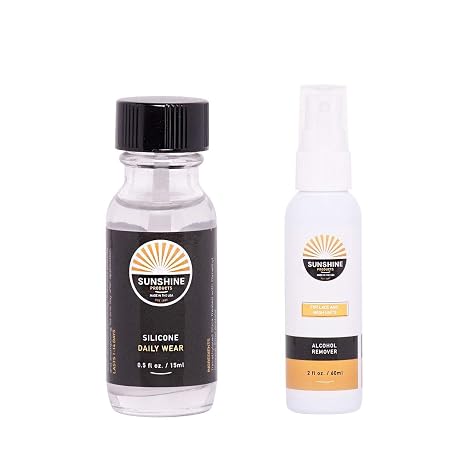 Sunshine Daily Wear Acrylic Glue Hair Replacement Adhesive - 0.5oz + Fast Acting Wig Glue Remover - 2oz