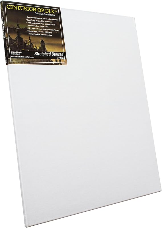 Centurion Deluxe Oil Primed 8"x10" Linen Canvas .67" Deep, Art Supplies for Adults, Oil Paints, Professional Grade 11oz Non-Absorbent Canvas, Acid-Free, Medium Texture, Kiln-Dried Pine