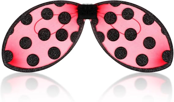 Foldable Ladybug Wings Costume for Portable Cosplay Prop for Stage Performances Party Dress Up Enhances Acting Skills and Self Confidence Random Color Red