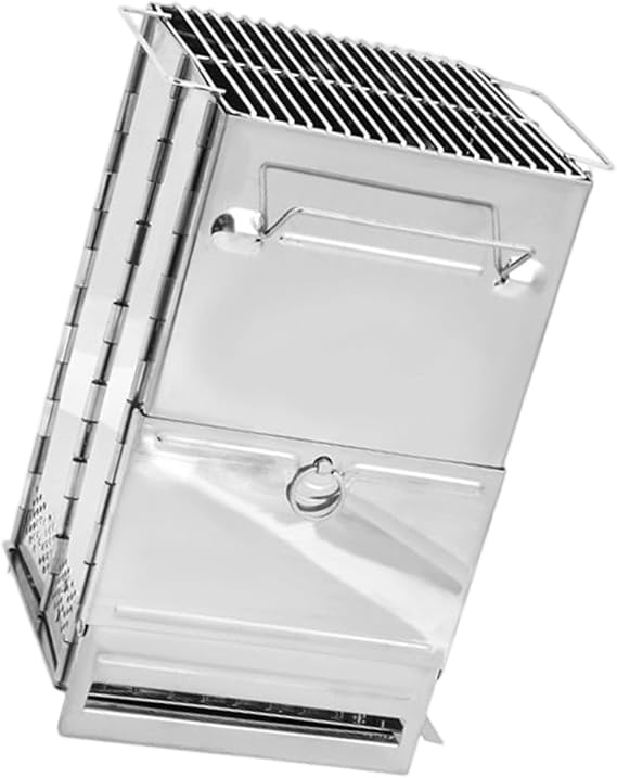 Rustless Outdoor Barbecue Developed for Transportability Includes Removable Clinker Tray and Efficient Ventilation Structure Bending Barbecue