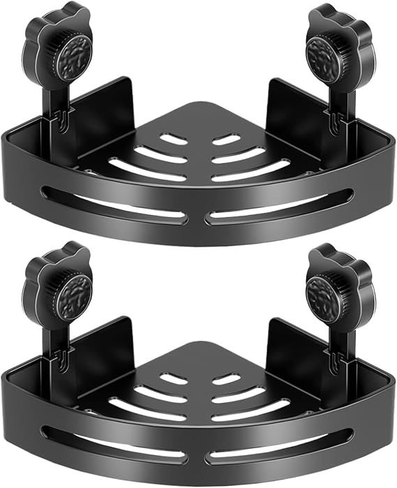 Corner Shower Caddy | 2 Pièces Removable Shower Shelf | Removable Wall Mounted No Drilling | Corner Shelf Showers Rack With Suction Cups | For Bathroom Kitchen Home Shampoo Body Wash