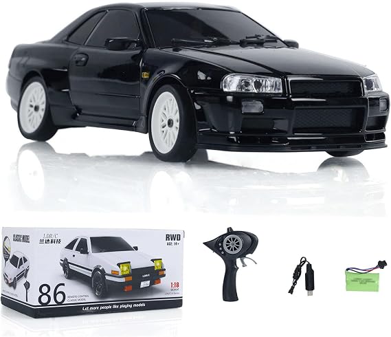 LDRC 1/18 RC Car Drift Car A99 RWD Remote Control Racing Vehicle Model Motor Servo ESC Light System Hobby Model