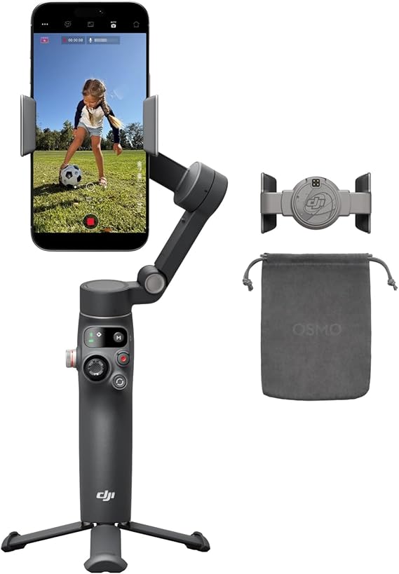 DJI Osmo Mobile 8 Combo Standard, Akıllı Telefon Sabitleyici, 360° Panoramik Döndürme, Entegre Teleskopik Sap ve Tripod, 10 Saat Pil