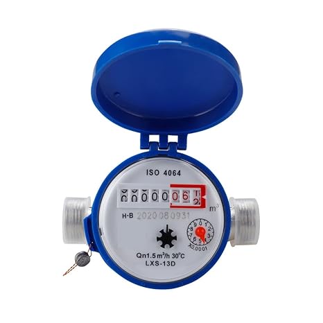 Flow Meter Water Meter Smart Water Meter Mechanical Rotor Blade E Type Digital Display Pointer Counter Cold Water Meter Measuring Tool Easy Setup