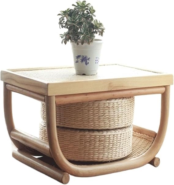 Coffee Table Rattan Tatami Tea Table Balcony Small Tea Table Chinese Short Table Window Table Simple Floor Short Table Tea Table