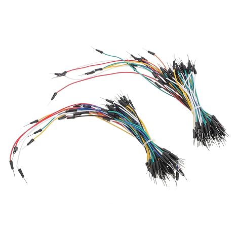 jojofuny Jumper Wire Kit for Prototyping Circuits 2 Bundles 130pcs Iron and Aluminum Breadboard Jumper Cable Set Easy to Connect and Disconnect, Prevents Oxidation and Corrosion