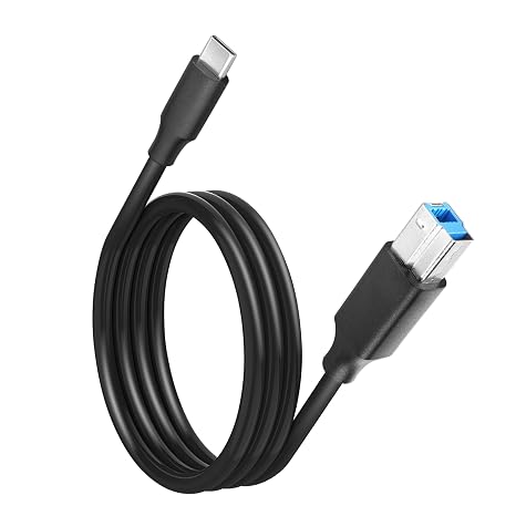 YACSEJAO 3FT USB C to USB B 3.0 Cable USB 3.0 Type C to Type B Printer Cable Compatible with Docking Station, External Hard Drivers, Scanner and More