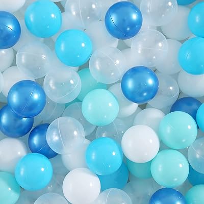 Realhaha Ball Pit Balls 100 Play Balls Plastic Balls for Baby Girls Toddlers Kids Play Tent Pool Playhouse Playpen Party Decoration 2.2 2.36 2.75 Inch