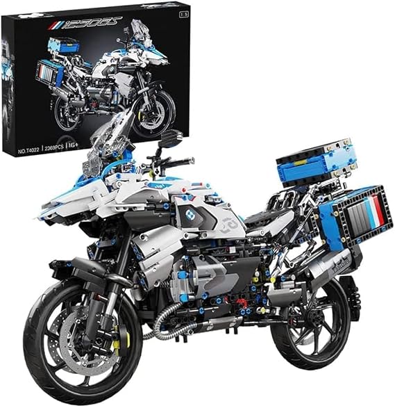 JOMIOD Motorcycle Building Block, 2369 Pieces 1:5 Technology Racing Motorcycle Model for BMW R1250 GS, MOC Superbike Gift Building Brick Construction Toy for Kid Adult