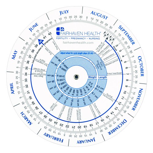 Fairhaven Health Pregnancy Wheel and Ovulation Calendar, Fertility Predictor and Tracker for Mom, Women, Patients, Nurses, Doctors, Midwives, Track Pregnancy, Irregular Menstrual Cycles for Conception