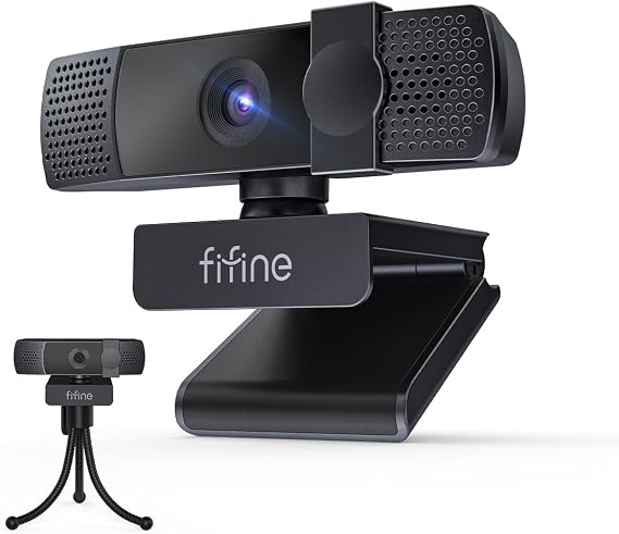 FIFINE K438 4K Resolution Webcam with Built in Microphone for Streaming