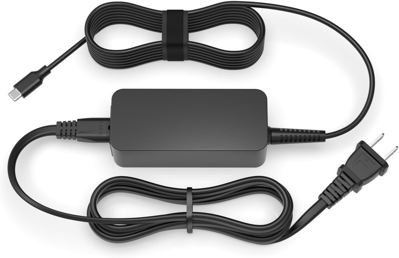 Charger Fit for Lenovo Chromebook Laptop, UL Certified Safety, 45W
