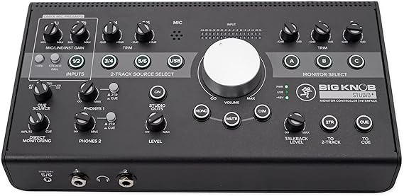 Mackie Big Knob Series, 4x3 Studio Monitor Controller 192kHz USB I/O (BIG KNOB STUDIO PLUS)