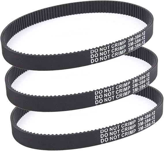 3pcs x Transfer Belts Replacement for Pulse Charger Electric Scooter Revolution City Skull HTD 384-3M-12 Belt