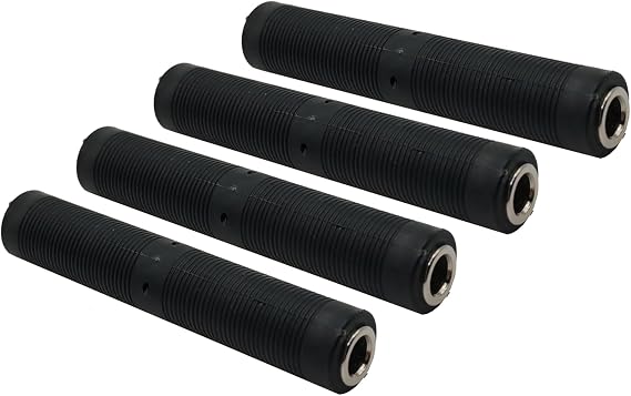1/4 Jack TRS/TS Female to Female Adapter 1/4 6.35mm Coupler Gender Changer Converter 4pcs for Speaker