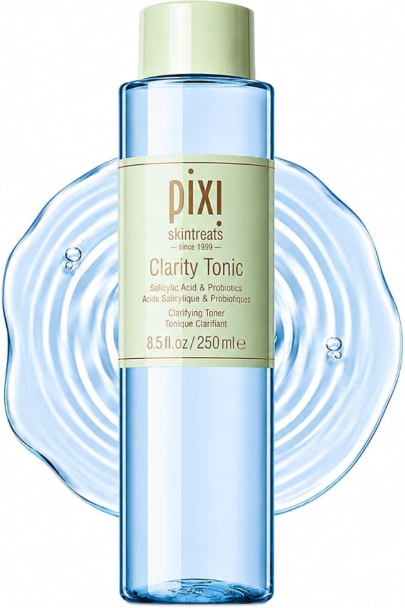 Pixi Beauty Clarity Tonic, AHA & BHA Toner | Minimize Pores, Promote A Clearer, Healthier Complexion, 250 ml
