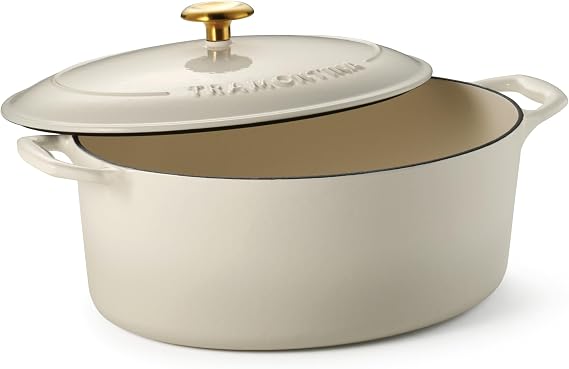 Tramontina Bestow Enameled Cast Iron 7-Qt Oval Dutch Oven Pot with Lid