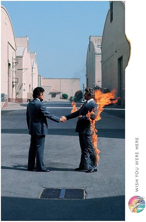 BUY ART FOR LESS Officially Licensed Pink Floyd Wish You Were Here Art Poster - 36 x 24 Inch - Decorative Print - Poster Paper - Ready to Frame