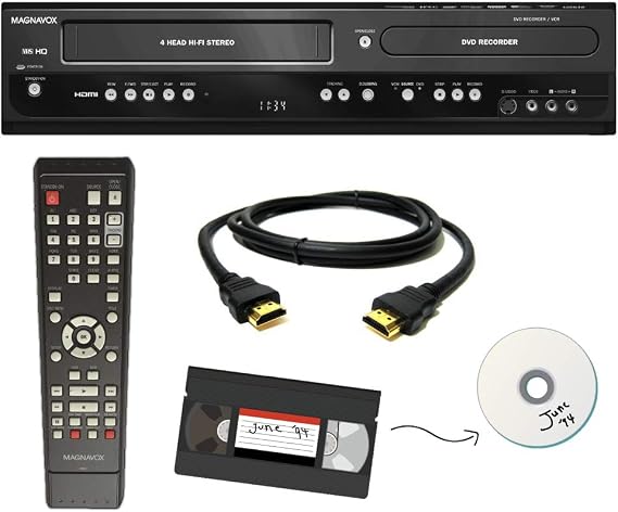 Magnavox VHS - DVD Recorder VCR Combo Remote Control HDMI