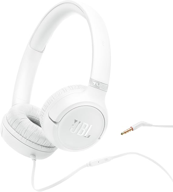 JBL Tune 530 Wired - Wired On-Ear Headphones - White